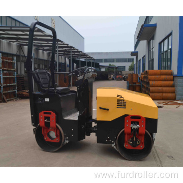 25hp water-cooled engine mini ride-on double drum road roller vibratory FYL-900